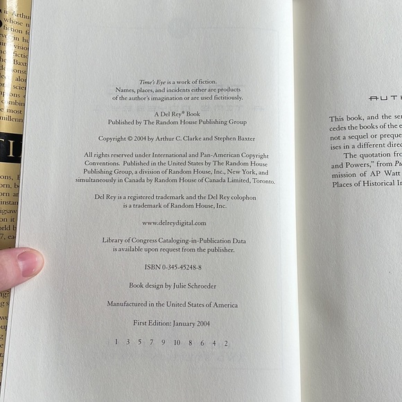 Time’s Eye - Arthur C. Clarke and Stephen Baxter. 1st Ed. Hardcover SciFy - Picture 4 of 11